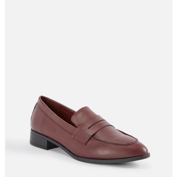 JustFab Burgundy Faux Leather Ramona Loafer - Picture 4 of 10